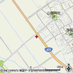 滋賀県東近江市下麻生町周辺の地図