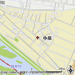 三重県桑名市小泉周辺の地図