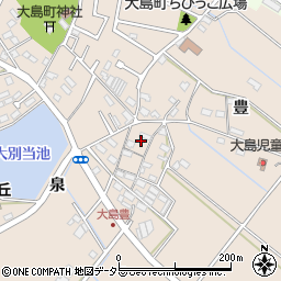 愛知県豊田市大島町豊38周辺の地図