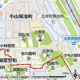 京都府京都市北区上善寺門前町周辺の地図