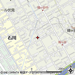 静岡県静岡市清水区蜂ヶ谷207-3周辺の地図