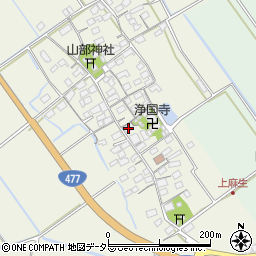 滋賀県東近江市上麻生町105周辺の地図