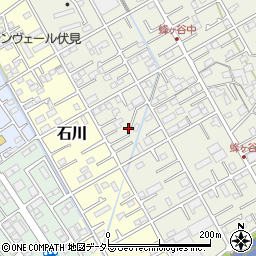 静岡県静岡市清水区蜂ヶ谷217-6周辺の地図
