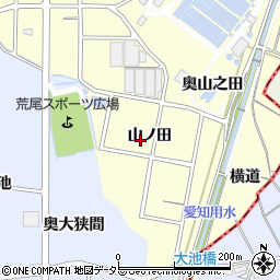 愛知県東海市名和町山ノ田周辺の地図