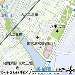 静岡県静岡市清水区横砂南町周辺の地図