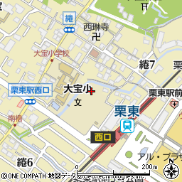 滋賀県栗東市綣周辺の地図