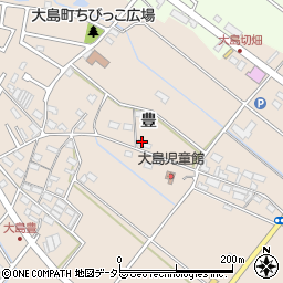 愛知県豊田市大島町豊76周辺の地図