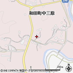 千葉県南房総市和田町中三原538周辺の地図