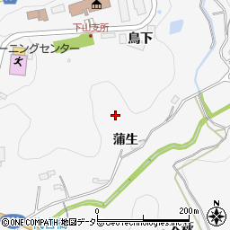 愛知県豊田市大沼町蒲生周辺の地図