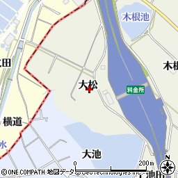 愛知県大府市共和町大松周辺の地図