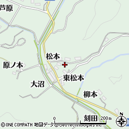 愛知県豊田市花沢町東松本周辺の地図