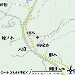 愛知県豊田市花沢町（東松本）周辺の地図