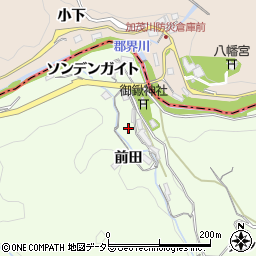 愛知県岡崎市川向町前田周辺の地図