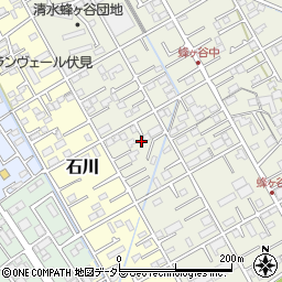 静岡県静岡市清水区蜂ヶ谷213-2周辺の地図