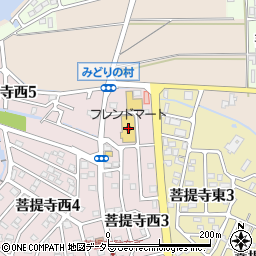 フレンドマート菩提寺店周辺の地図