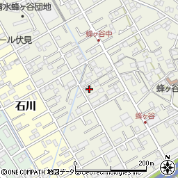 静岡県静岡市清水区蜂ヶ谷206-12周辺の地図