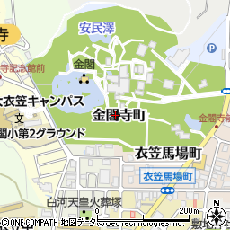 京都府京都市北区金閣寺町周辺の地図