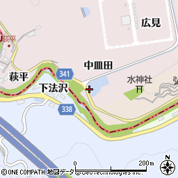 愛知県豊田市桂野町（中皿田）周辺の地図