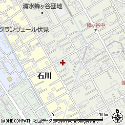 静岡県静岡市清水区蜂ヶ谷220周辺の地図
