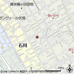 静岡県静岡市清水区蜂ヶ谷213-10周辺の地図