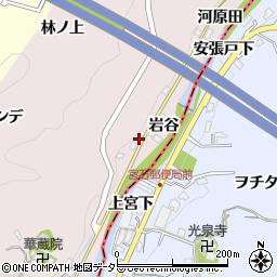 愛知県豊田市桂野町岩谷周辺の地図