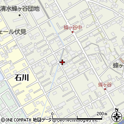 静岡県静岡市清水区蜂ヶ谷204周辺の地図