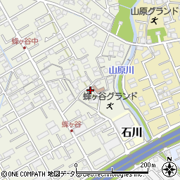 静岡県静岡市清水区蜂ヶ谷154周辺の地図