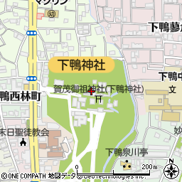 賀茂御祖神社（下鴨神社）周辺の地図
