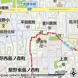 京都府京都市上京区若宮横町周辺の地図