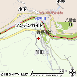 愛知県岡崎市川向町周辺の地図