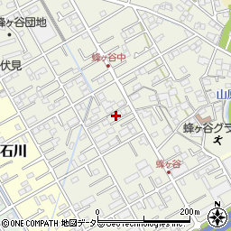 静岡県静岡市清水区蜂ヶ谷197-6周辺の地図