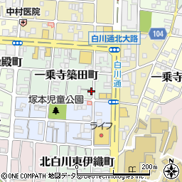 京都府京都市左京区一乗寺築田町83周辺の地図