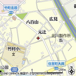 愛知県豊田市住吉町元辻周辺の地図