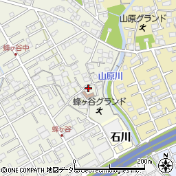 静岡県静岡市清水区蜂ヶ谷155周辺の地図
