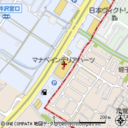 マナベ・インテリアハーツ　草津店周辺の地図