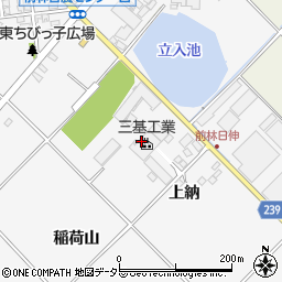 愛知県豊田市前林町（上納）周辺の地図
