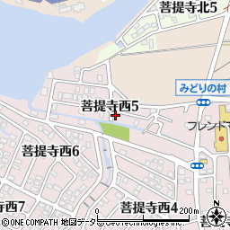 滋賀県湖南市菩提寺西5丁目周辺の地図