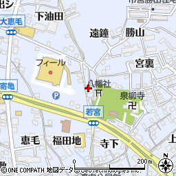 愛知県東海市荒尾町（若宮）周辺の地図