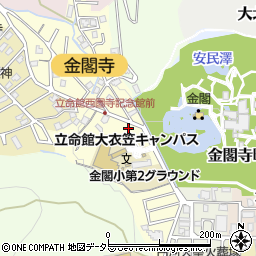 京都府京都市北区衣笠氷室町12周辺の地図