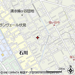 静岡県静岡市清水区蜂ヶ谷238-2周辺の地図