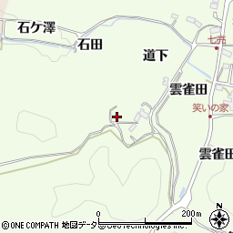 愛知県豊田市滝脇町向田周辺の地図