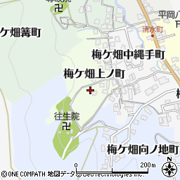 京都府京都市右京区梅ケ畑上ノ町周辺の地図