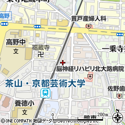 京都府京都市左京区一乗寺河原田町周辺の地図