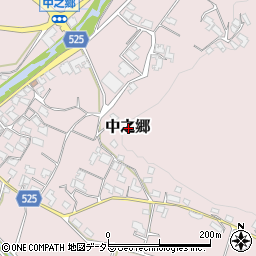 滋賀県蒲生郡日野町中之郷周辺の地図