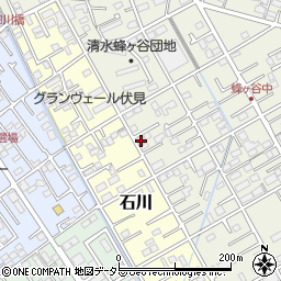 静岡県静岡市清水区蜂ヶ谷226周辺の地図