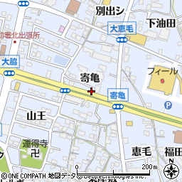 愛知県東海市荒尾町寄亀周辺の地図
