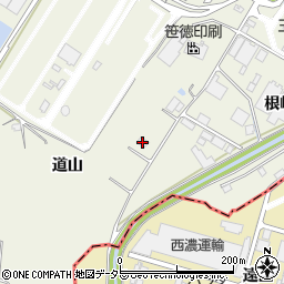 愛知県豊明市栄町道山周辺の地図
