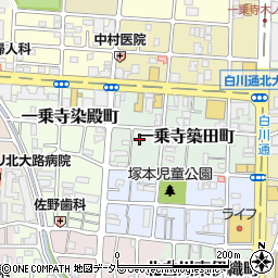 京都府京都市左京区一乗寺築田町周辺の地図