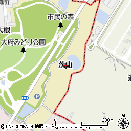 愛知県大府市北崎町茨山周辺の地図