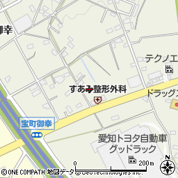 愛知県豊田市宝町津花周辺の地図